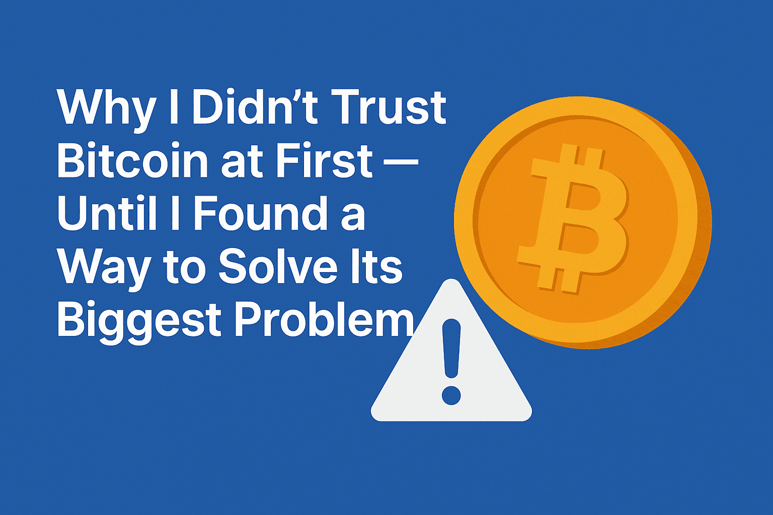 Why I Didn’t Trust Bitcoin at First — Until I Found a Way to Solve Its Biggest Problem